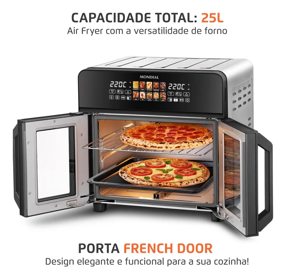 Air Fryer Forno 25l French Door Mondial - AFDO-25L-FD 2
