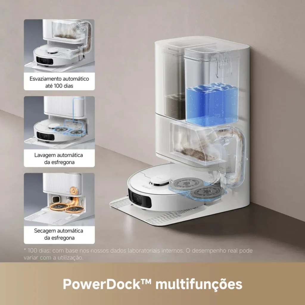 Dreame Aspirador Robô D20 Ultra 13000pa Com Base E Mop Branco 1