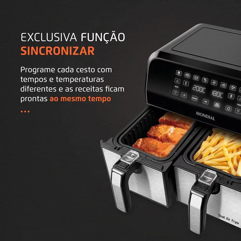 Fritadeira Elétrica Sem Óleo Air Fryer Mondial Afd-01-bi 8l 4