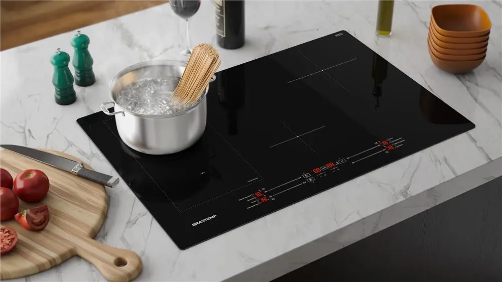 Cooktop 4 Bocas De Indução Brastemp Com Flexizone Preto - Bd 2