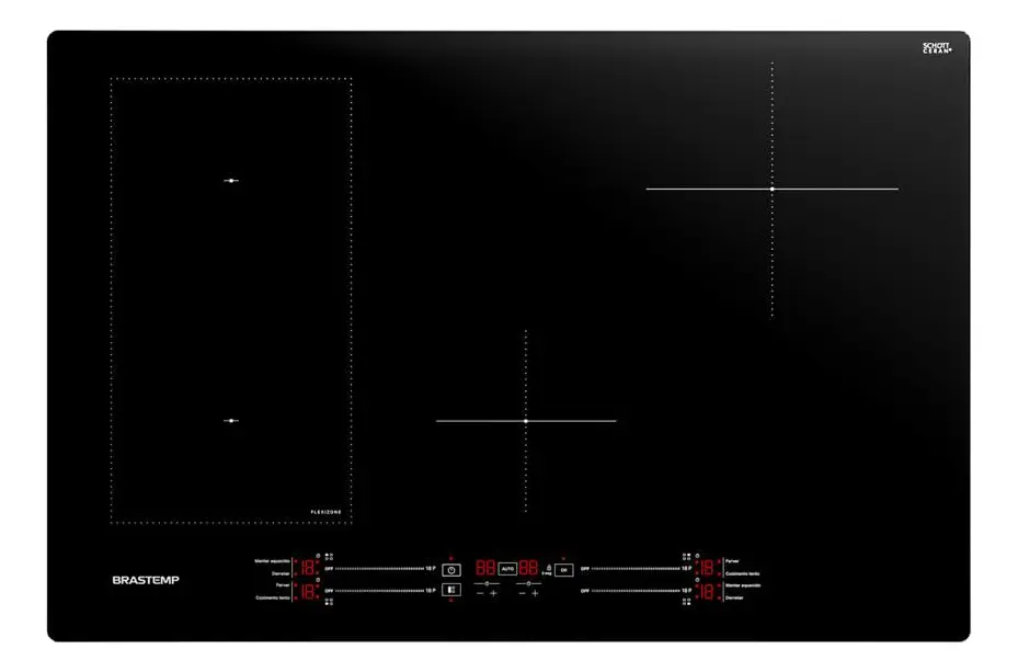 Cooktop 4 Bocas De Indução Brastemp Com Flexizone Preto - Bd
