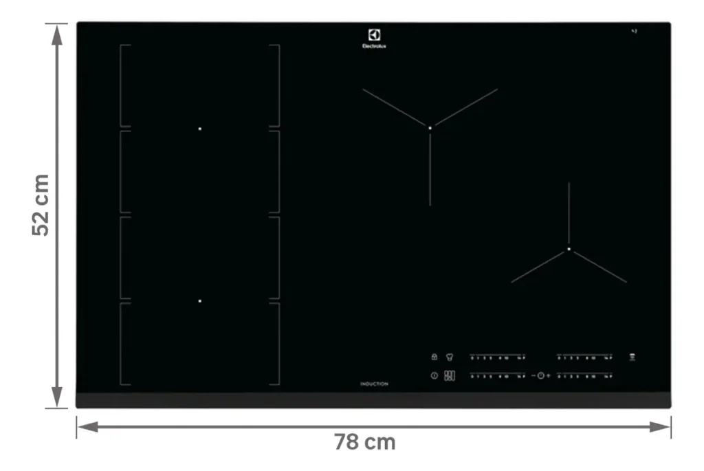 Cooktop De Indução 4 Bocas Com Unicook Flexível Preto Elect 1
